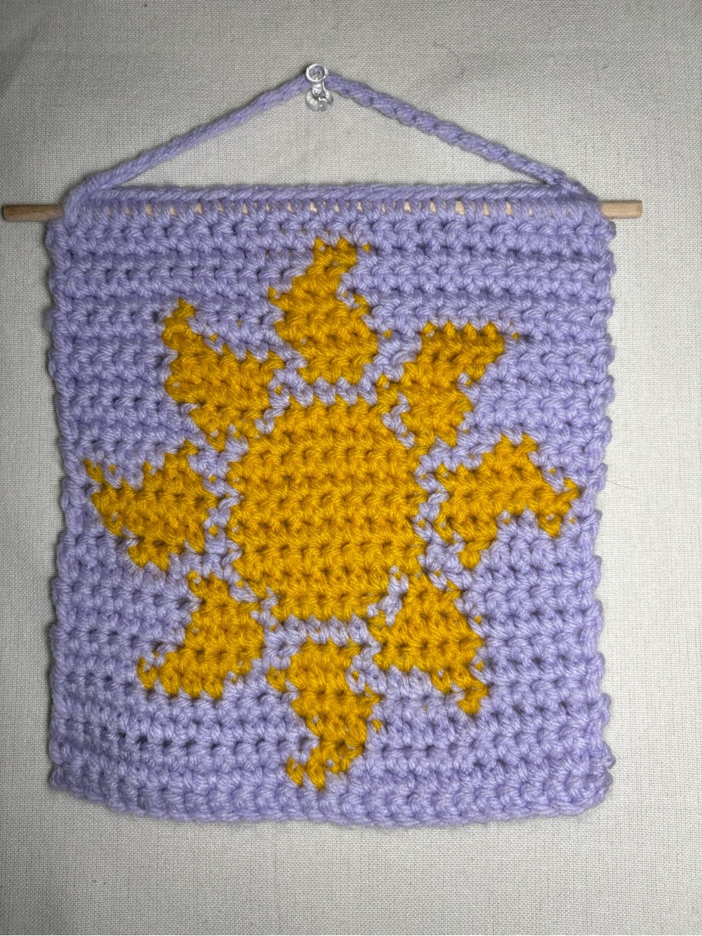 Handmade Crochet Sun Wall Hanging